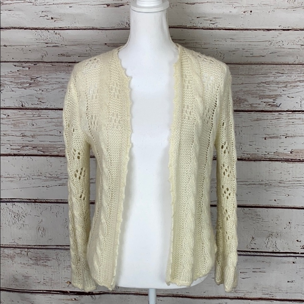 Cream Sweater Cardigan Vintage